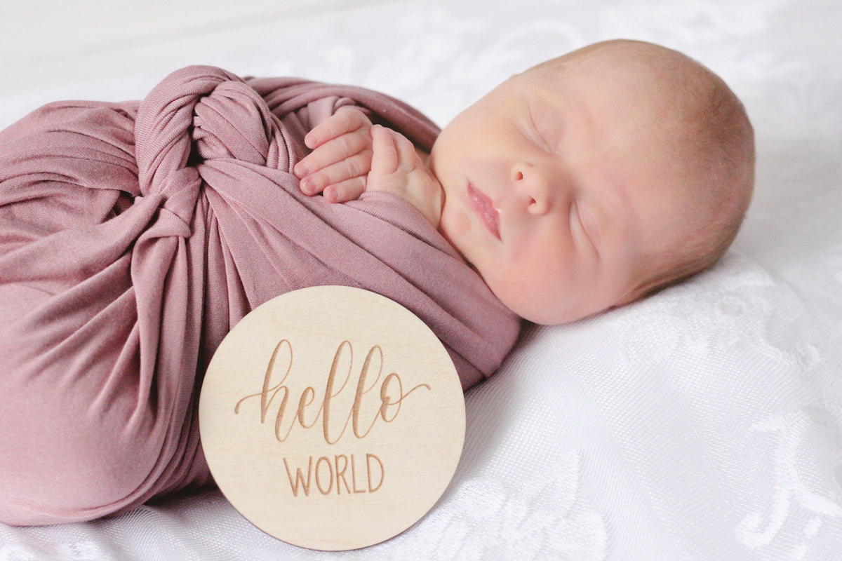 Engraved Wooden Baby Milestone Rounds